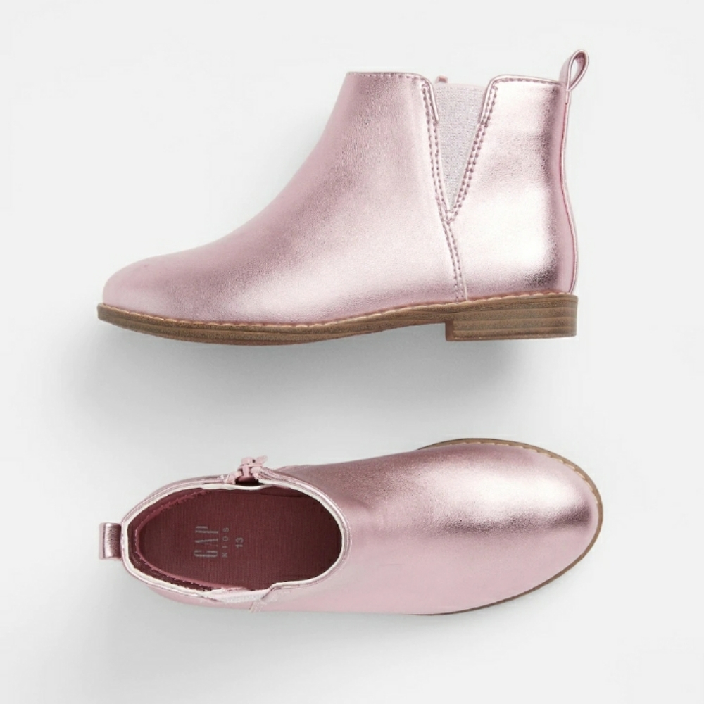 Girls metallic GAP boots x2 $45